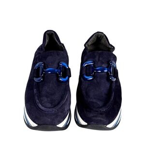 Softwaves Platform Comfort Loafers Arch Support Navy Suede EU 37 US 6.5